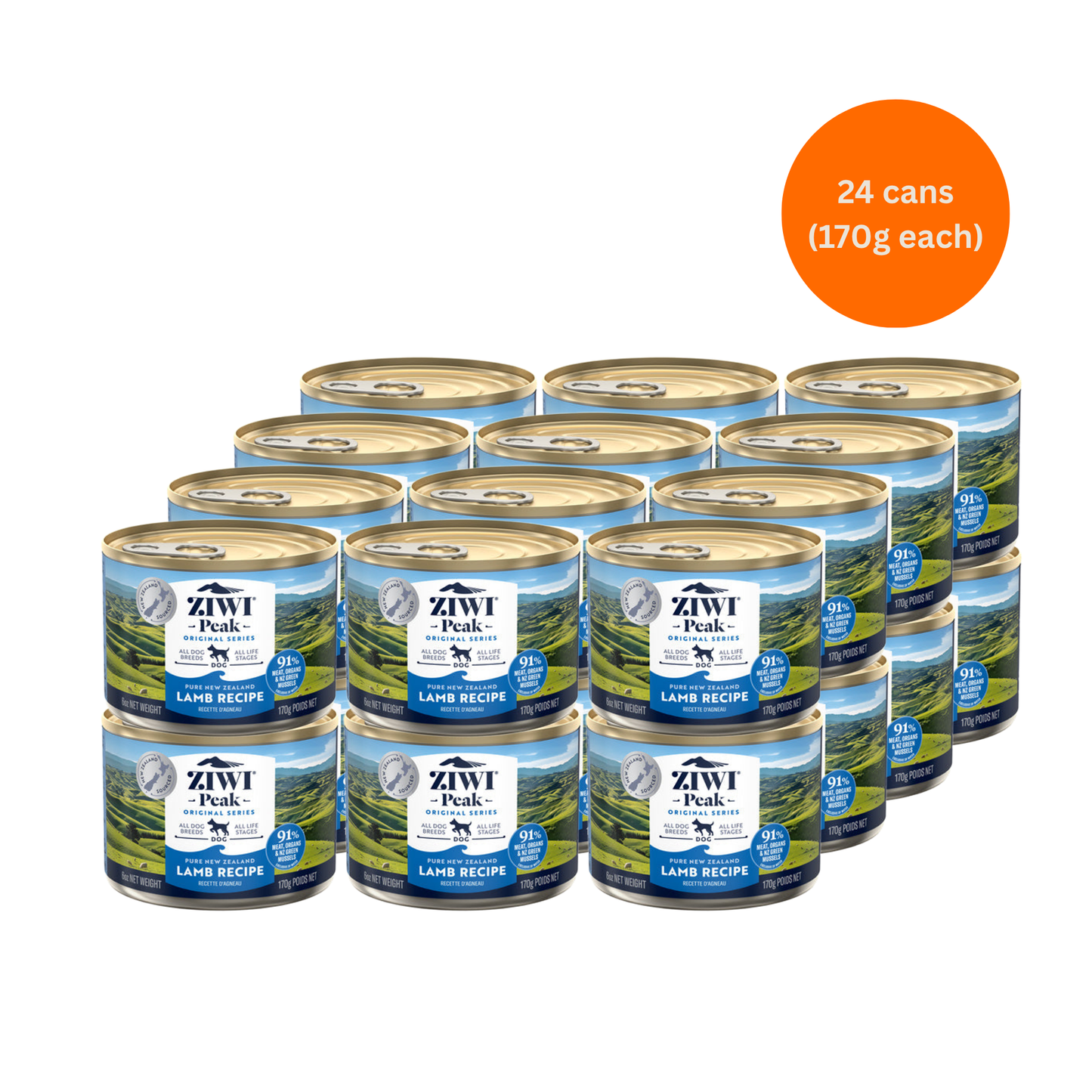 ziwi peak lamb wet dog food 170g x 24 premium grain free