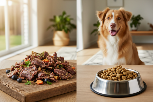 Air-dried dog food vs kibble comparison for dogs in Australia