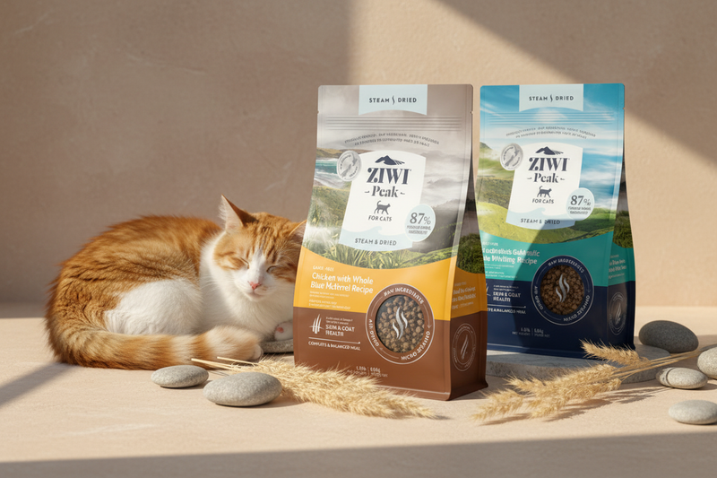 ZIWI Peak Steam Dried Cat Food Australia high protein grain free