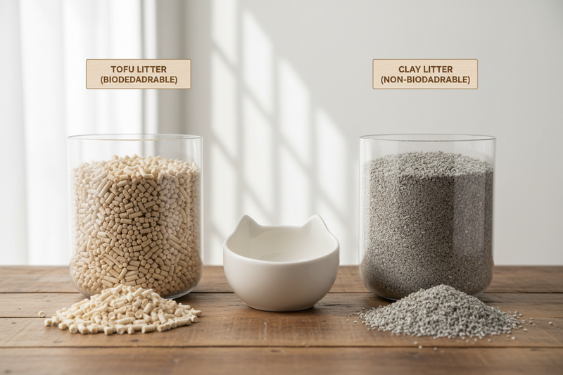 Tofu Cat Litter vs Clay Litter