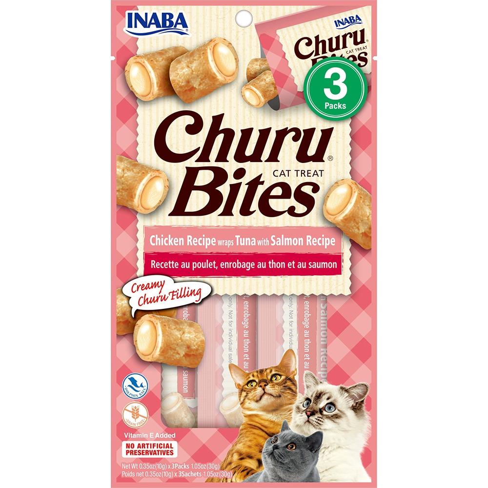 Inaba Churu Bites Chicken Wraps Tuna with Salmon Cat Treats
