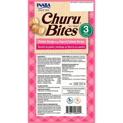 Inaba Churu Bites Chicken Wraps Tuna with Salmon Cat Treats