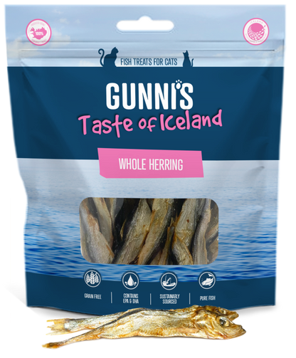 Gunni's Taste of Iceland Cat Treats Whole Herring