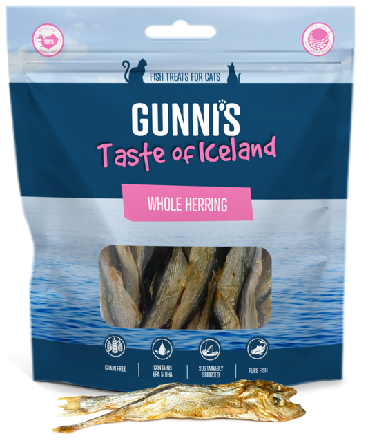 Gunni's Taste of Iceland Cat Treats Whole Herring
