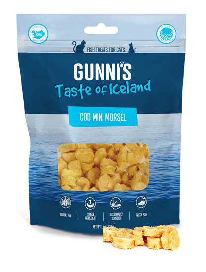 Gunni's Taste of Iceland Cat Treats Cod Mini Morsels