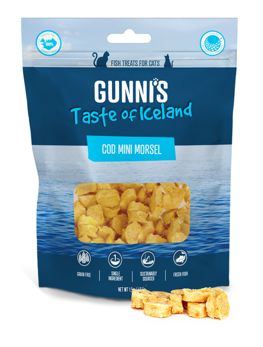 Gunni's Taste of Iceland Cat Treats Cod Mini Morsels