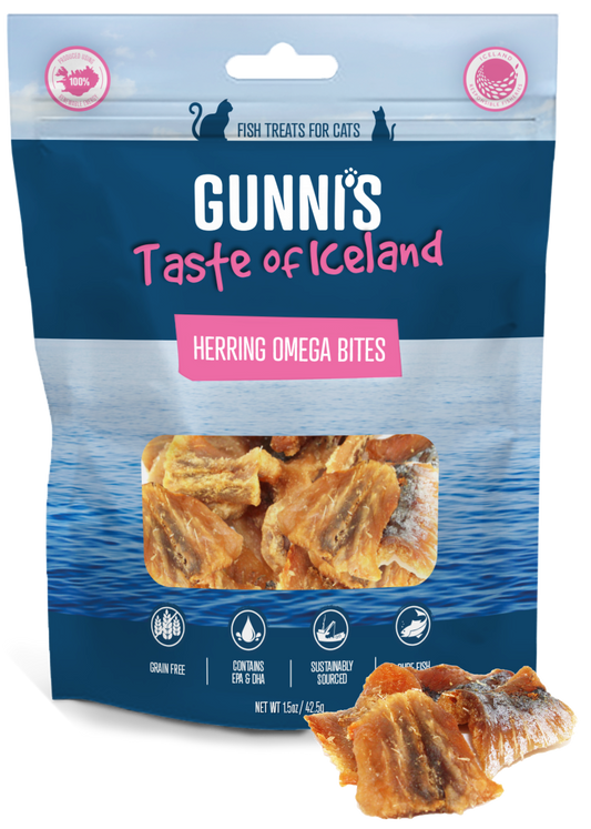 Gunni's Taste of Iceland Cat Treats Herring Omega Bites
