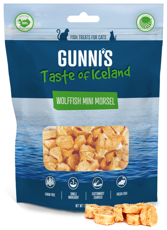 Gunni's Taste of Iceland Cat Treats Wolffish Mini Morsels 42.5g