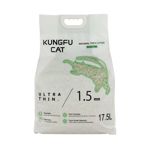 Tofu Cat Litter Green Tea 6.5kg 17.5L Natural Clumping Low Dust Flushable