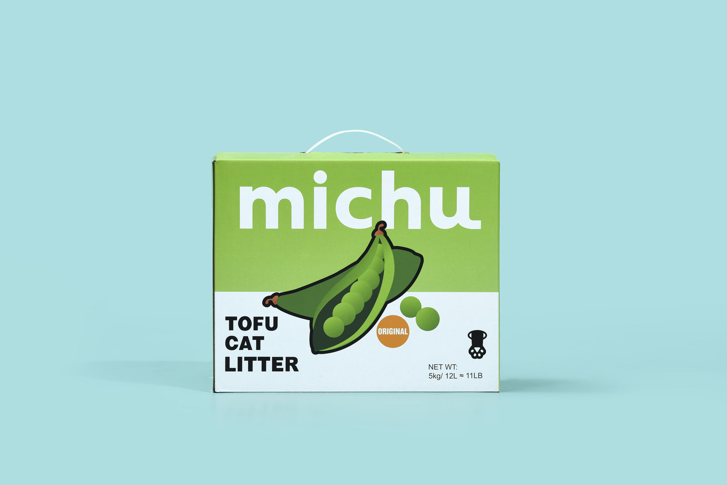 Michu tofu cat litter original 5 kg natural clumping litter