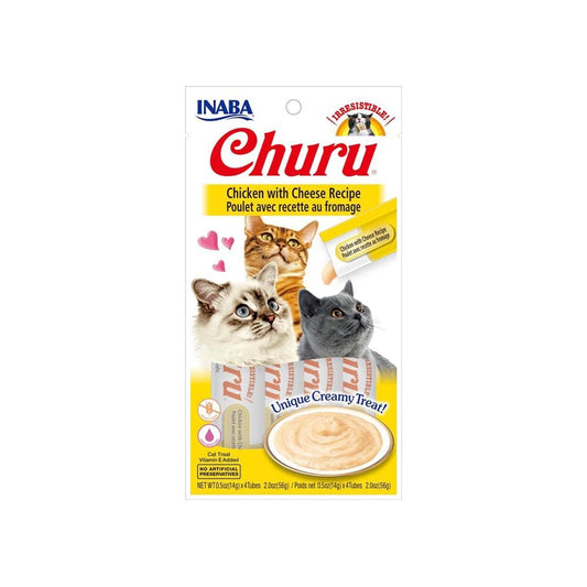 INABA Churu Chicken with Cheese Recipe Wet Cat Treats 4 Tubes