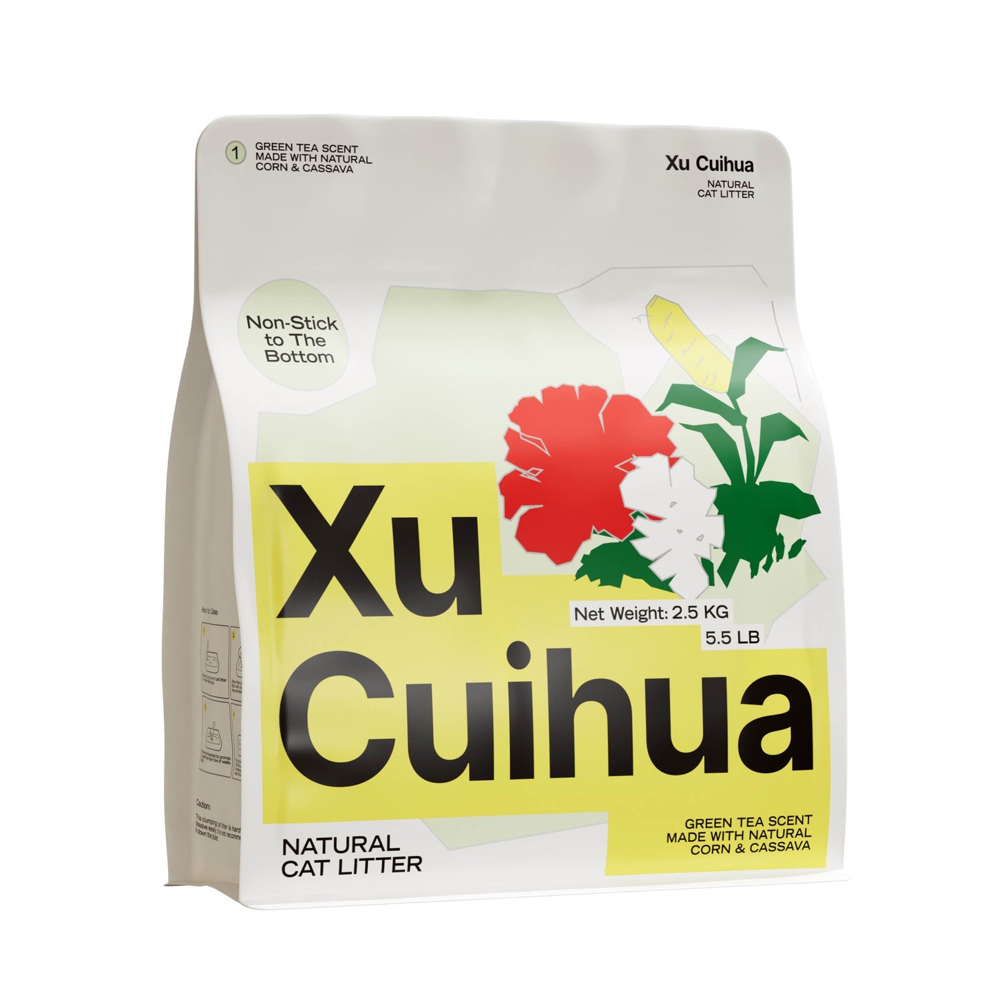 XCH (Xu Cuihua) Natural Cassava Cat Litter – Green Tea Scented 2.5kg