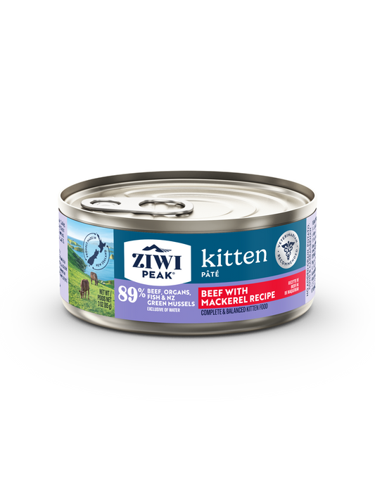 ZIWI Peak Beef with Mackerel (Kitten) Wet Cat Food Grain-Free High Protein Premium