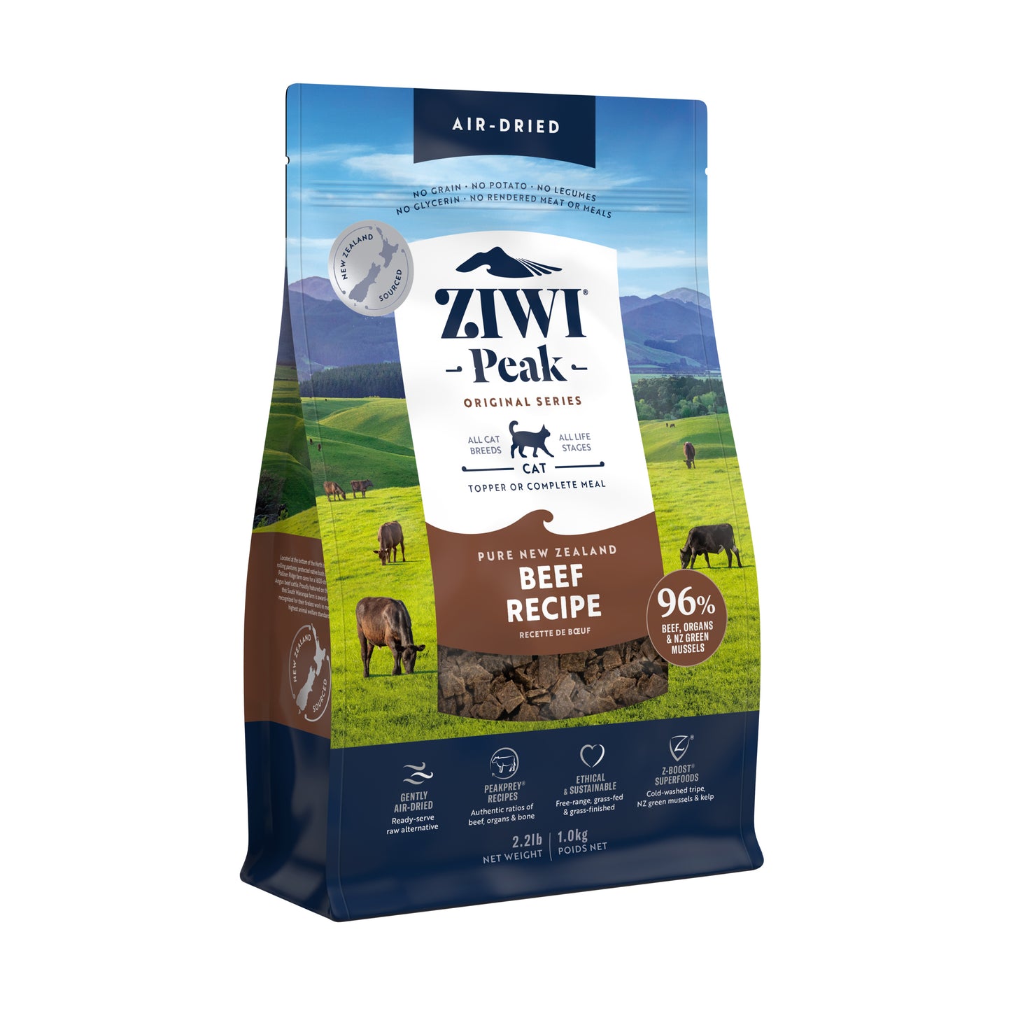 ZIWI Peak Air-Dried Beef Cat Food 1kg