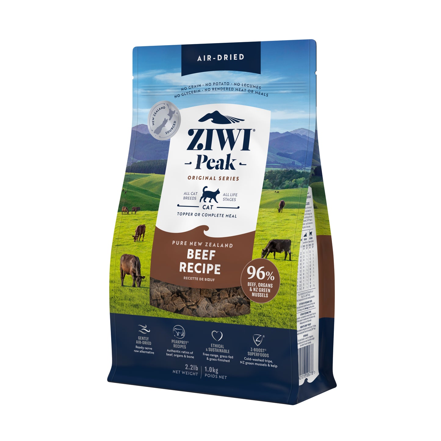 ZIWI Peak Air-Dried Beef Cat Food 1kg