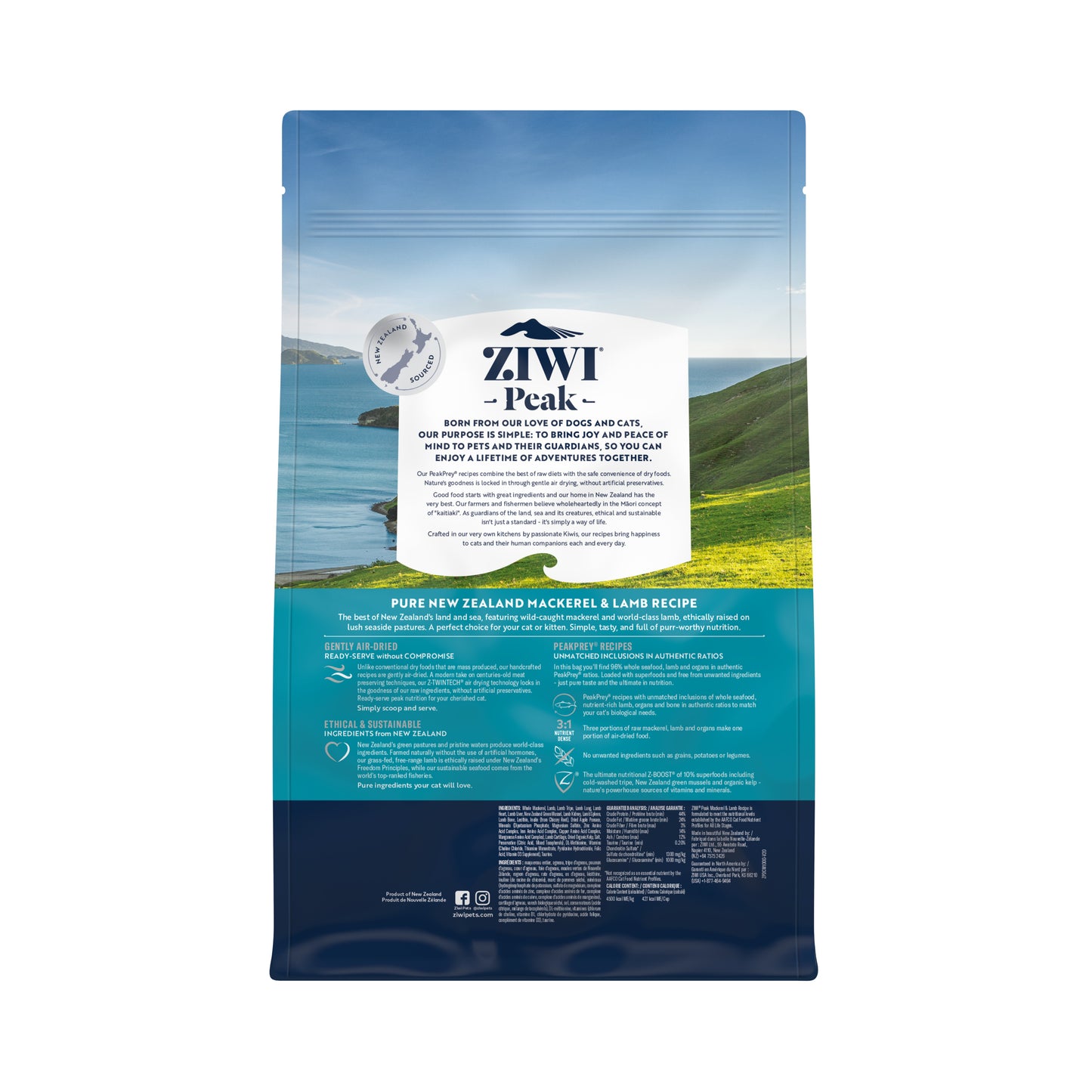 ZIWI Peak Air-Dried Mackerel & Lamb Cat Food