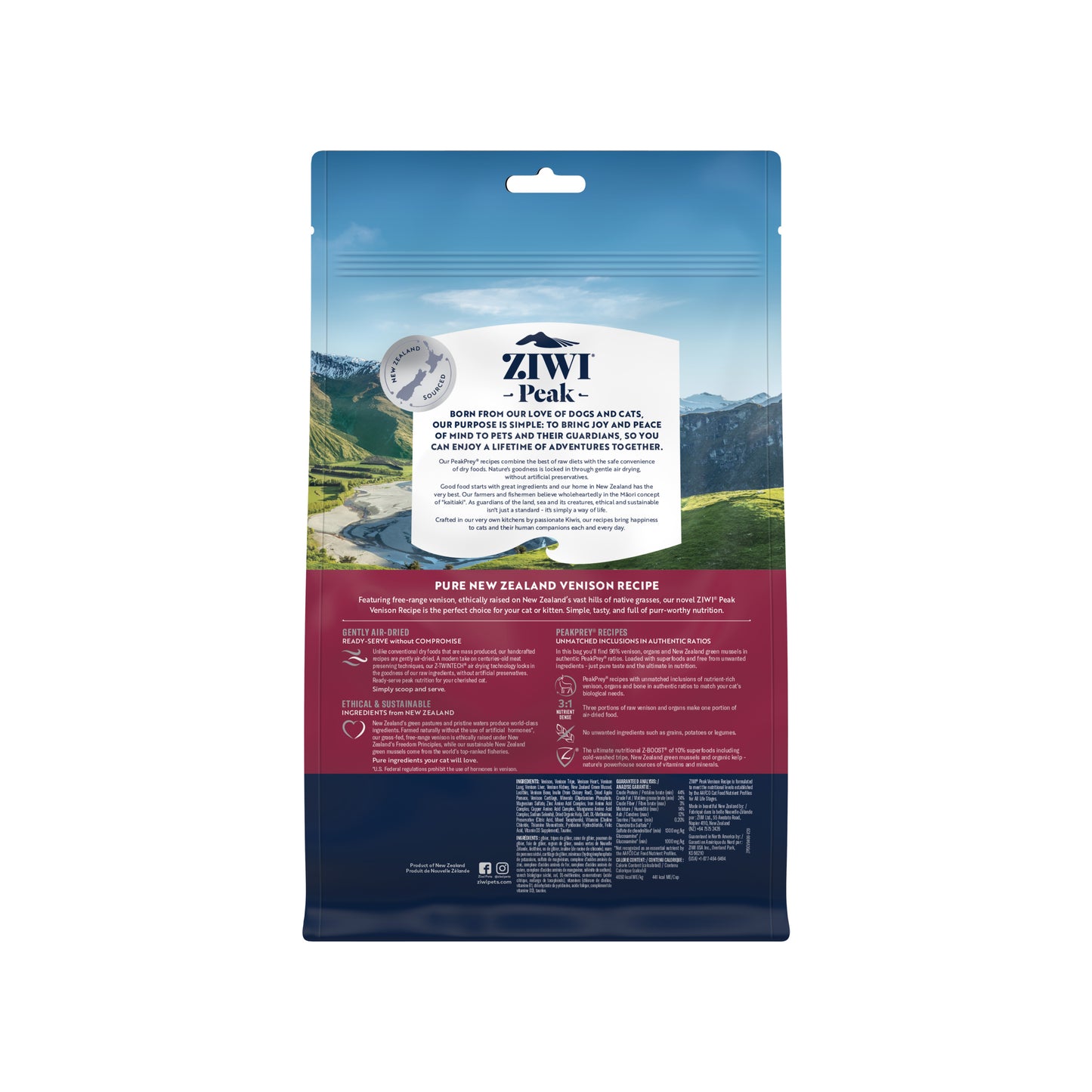 ZIWI Peak Air-Dried Venison Cat Food 400g