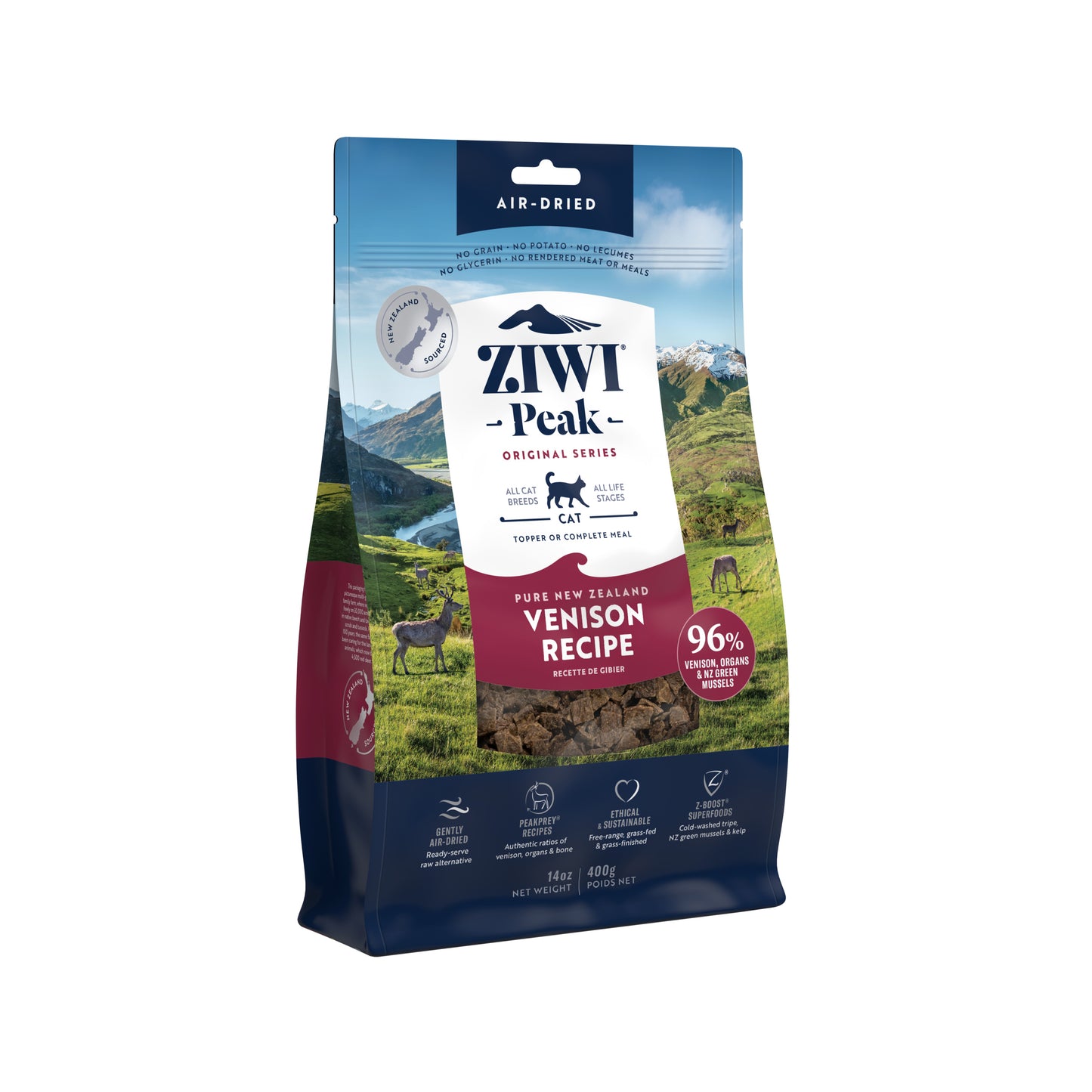 ZIWI Peak Air-Dried Venison Cat Food 400g