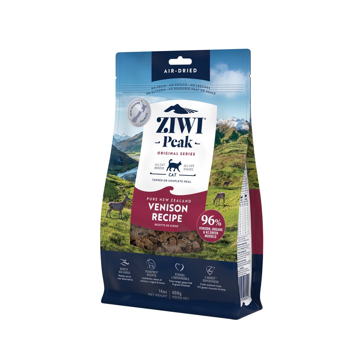 ZIWI Peak Air-Dried Venison Cat Food 400g