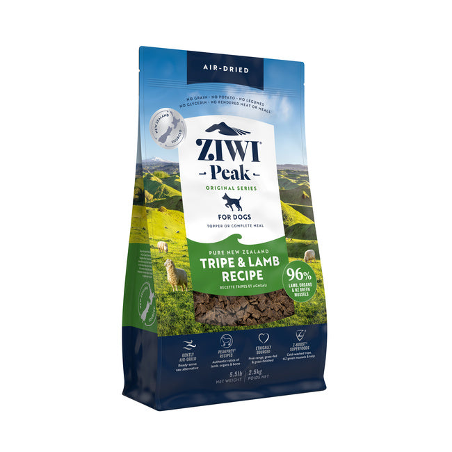 ZIWI Peak Air-Dried Tripe & Lamb Dog Food Grain-Free High Protein