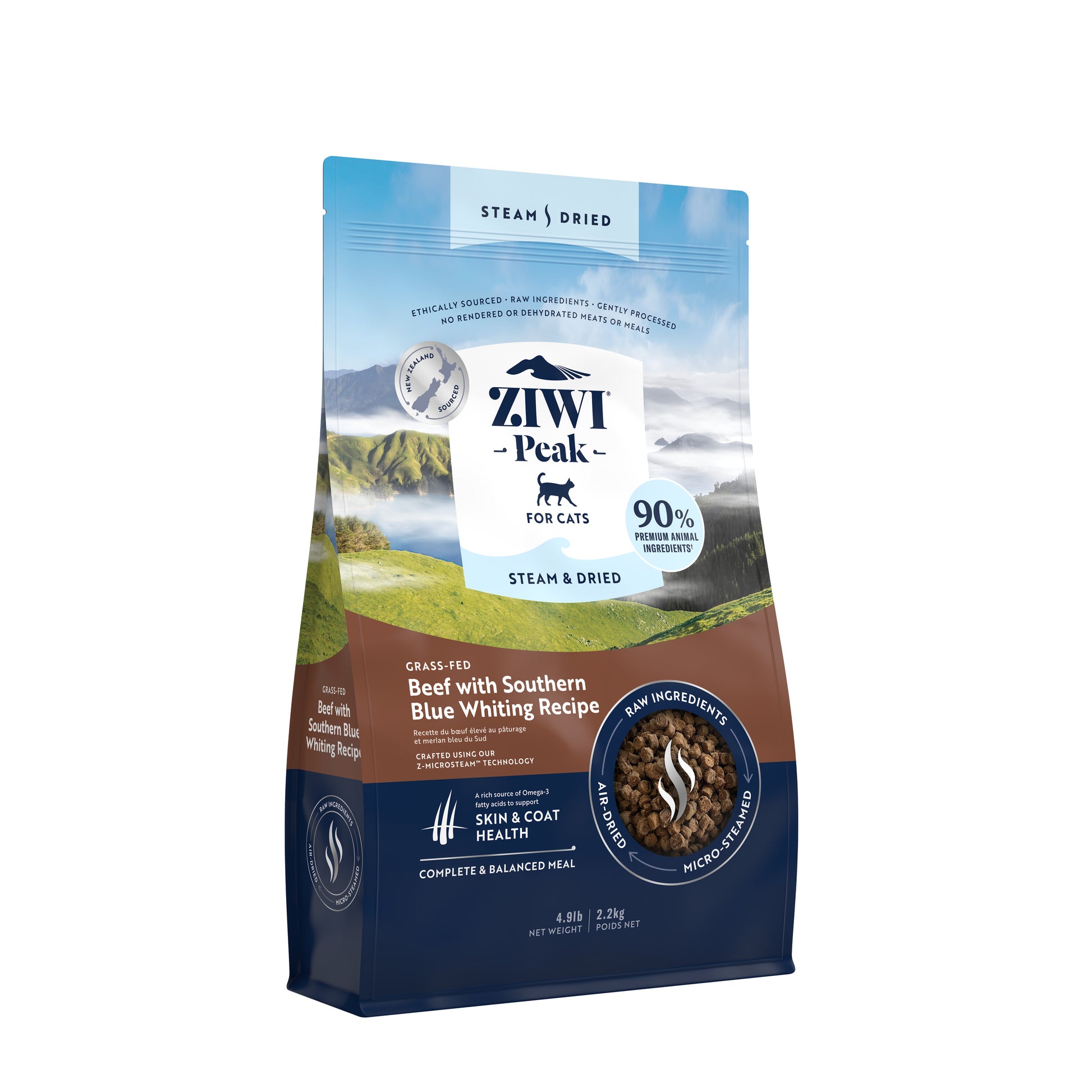 ZIWI Peak steam dried beef cat food
