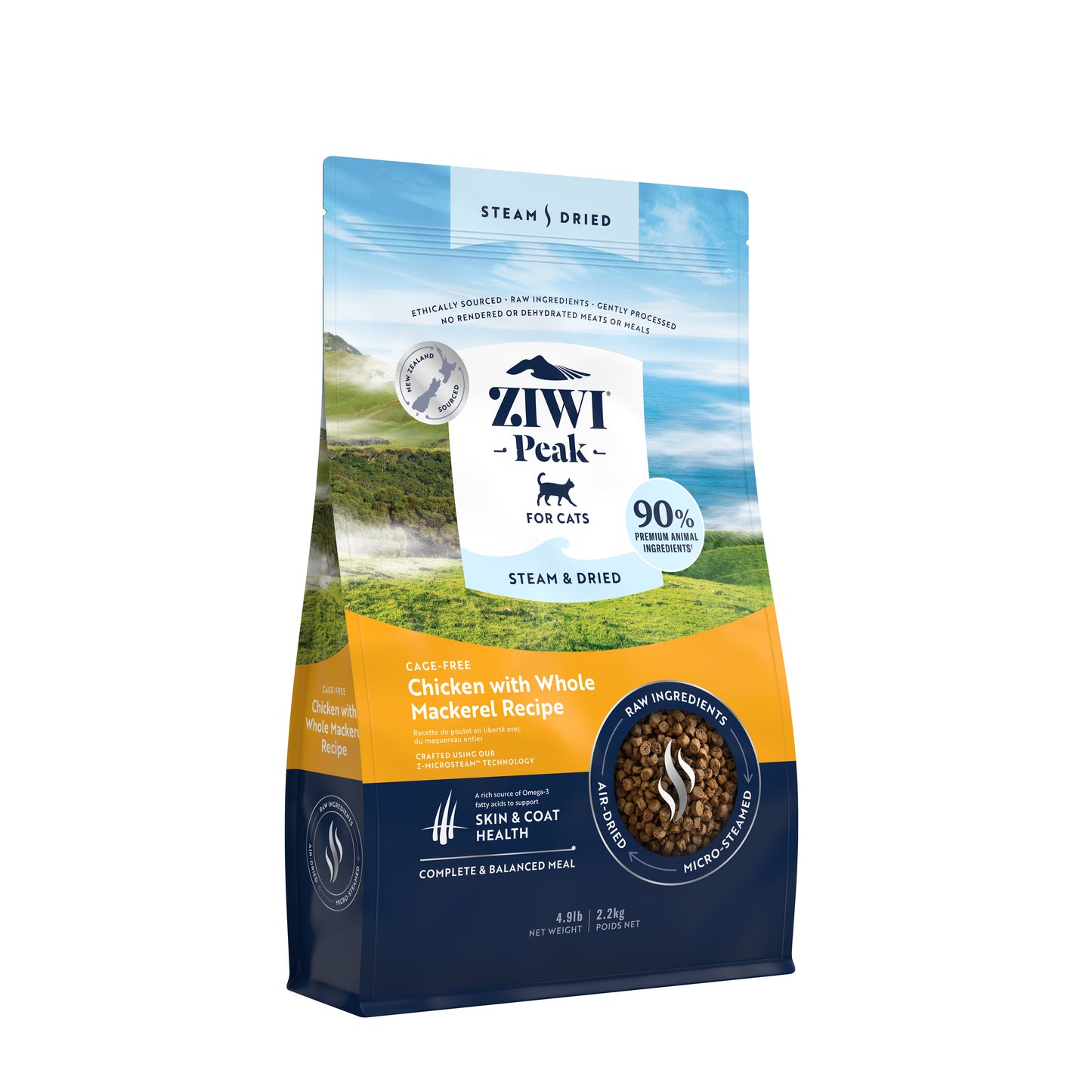 ZIWI Peak steam dried chicken and mackerel cat food