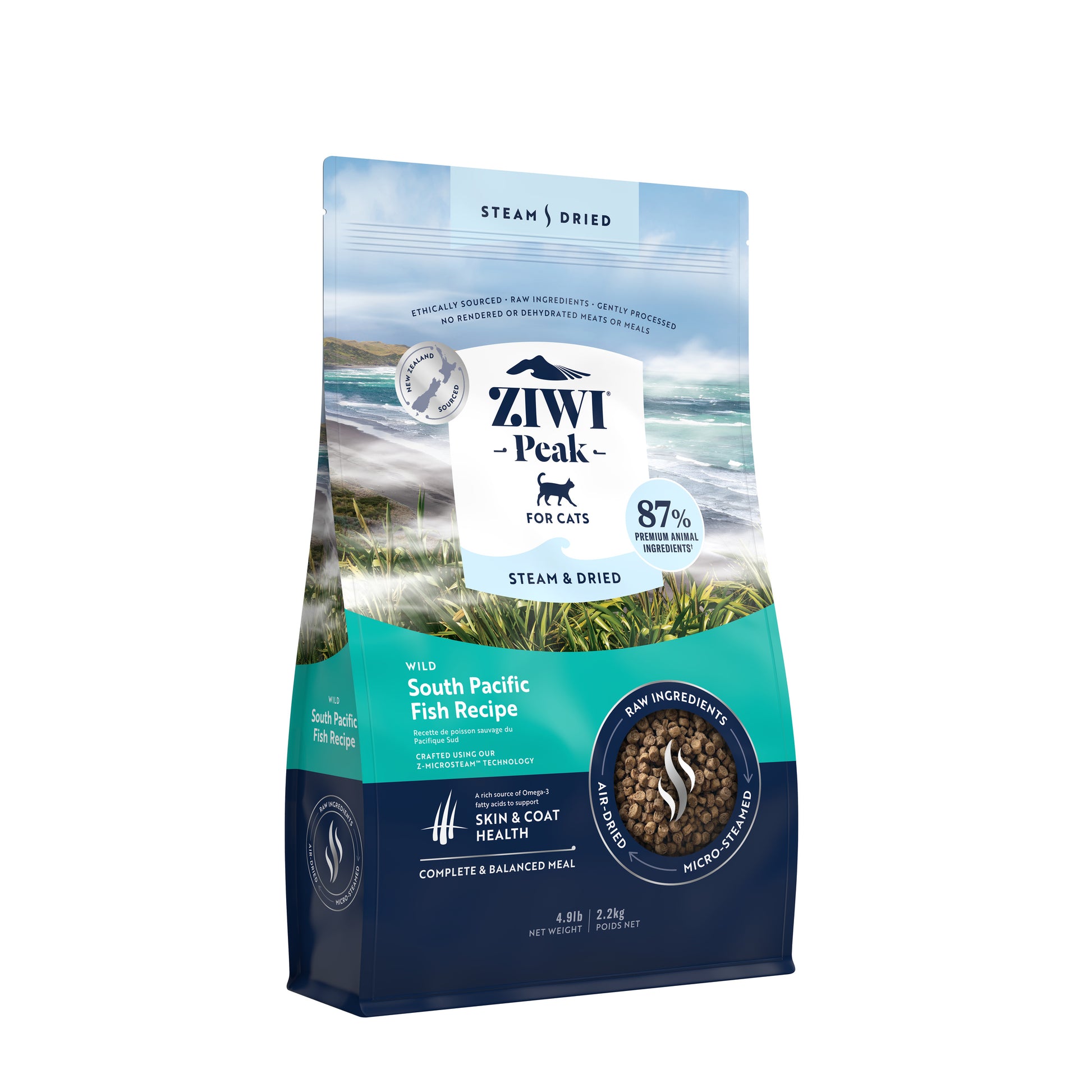 ZIWI Peak steam dried south pacific fish cat food