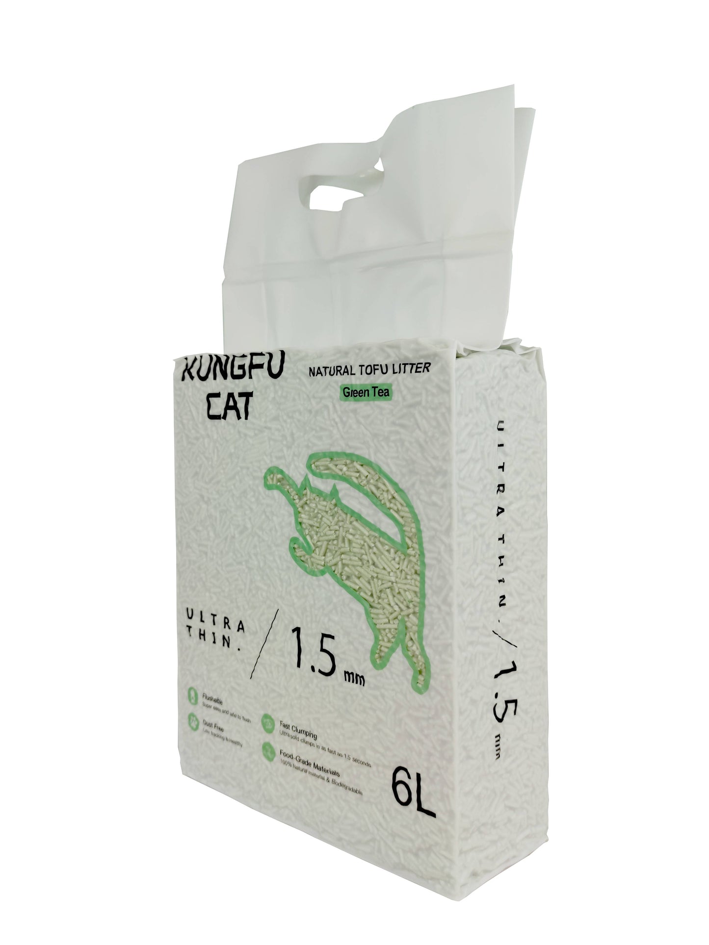 green tea tofu cat litter bag packaging biodegradable cat litter