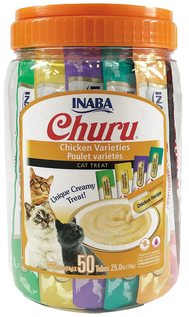 INABA Churu chicken variety jar 50 pack creamy cat treats