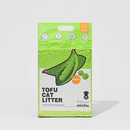 Michu tofu cat litter original scent 2.5kg low dust clumping cat litter