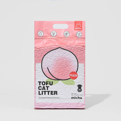 Michu tofu cat litter peach scent 2.5kg biodegradable cat litter