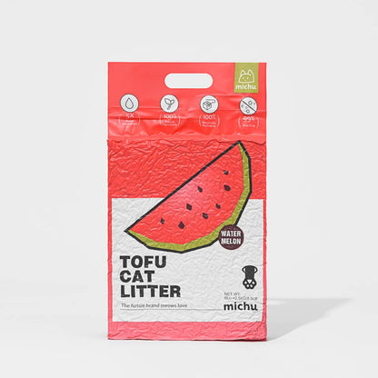 Michu tofu cat litter watermelon scent 2.5kg low dust tofu litter
