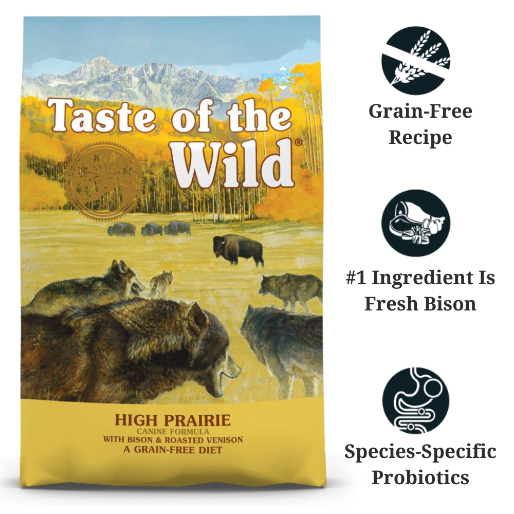 taste of the wild dog food high prairie packaging bag