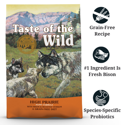 taste of the wild puppy food high prairie packaging bag