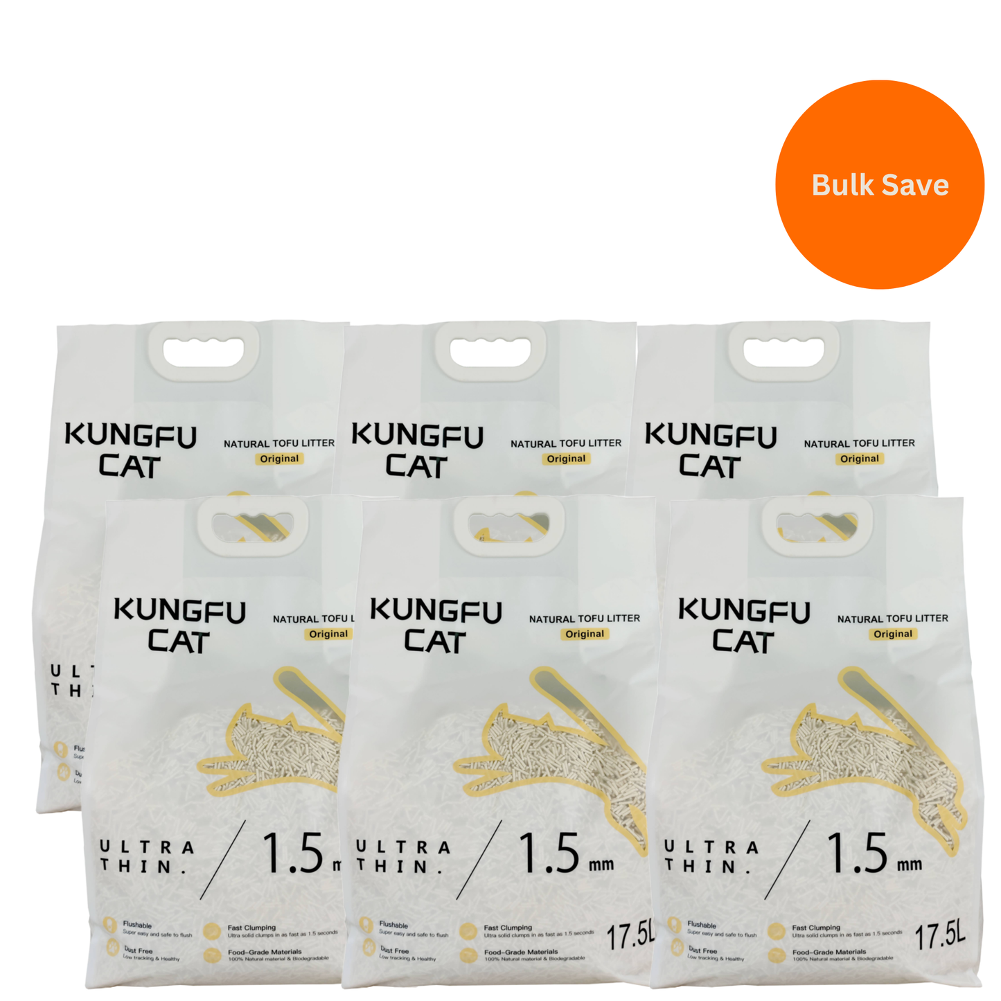 tofu cat litter original 6.5kg natural clumping low dust flushable 6 pack