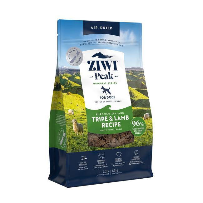 ziwi air dried dog food tripe and lamb packaging bag