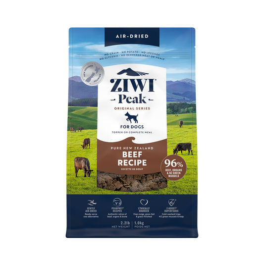ziwi peak air dried beef dog food 1kg grain free high protein