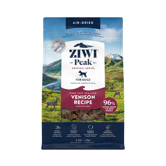 ziwi peak air dried venison dog food 1kg grain free high protein