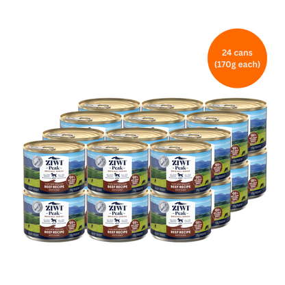 ziwi peak beef wet dog food 170g x 24 premium grain free