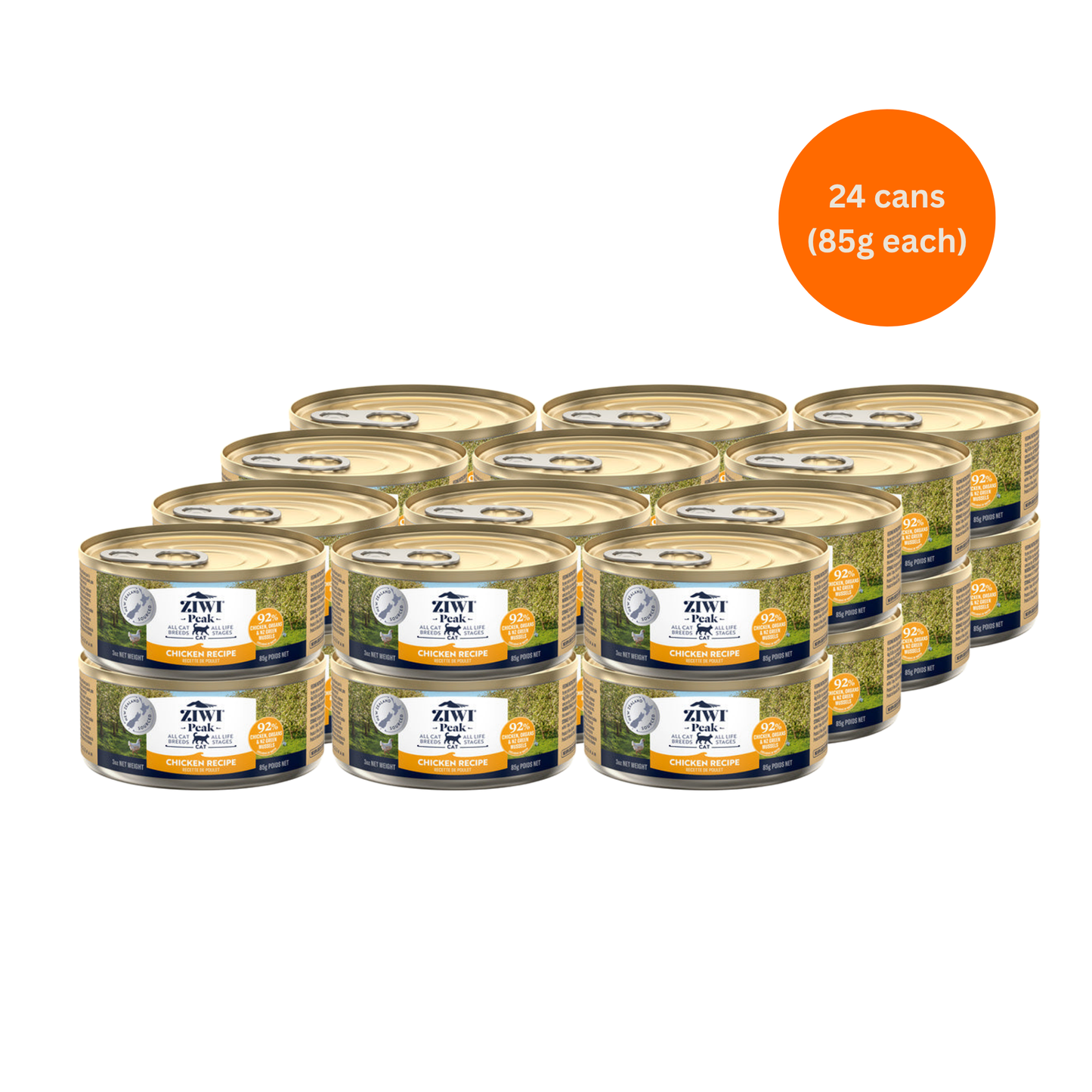 ziwi peak chicken wet cat food 85g x 24 premium grain free