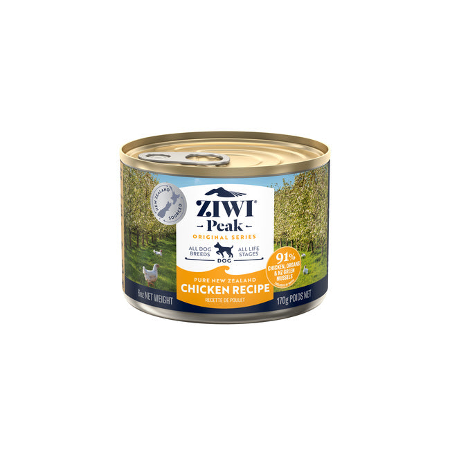 ziwi peak chicken wet dog food 170g x 12 grain free premium