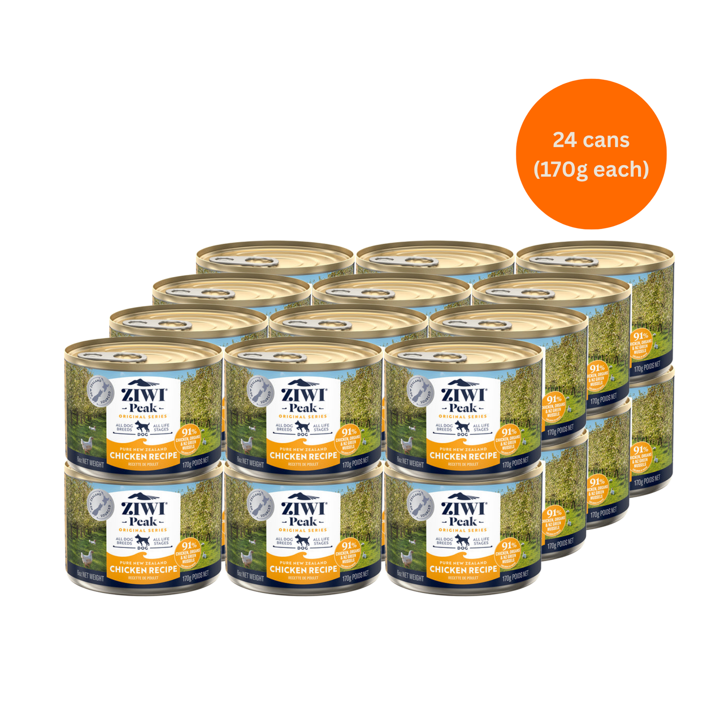 ziwi peak chicken wet dog food 170g x 24 premium grain free
