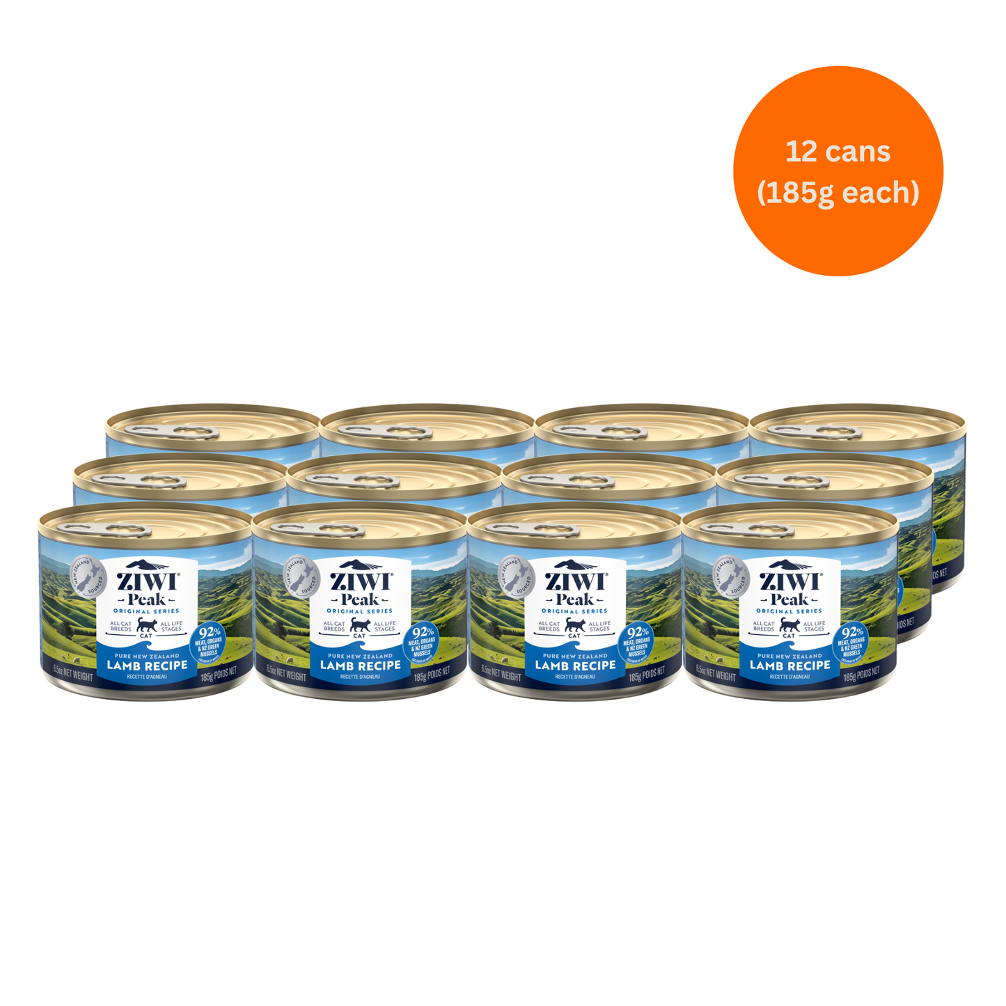 ziwi peak lamb wet cat food 185g x 12 premium grain free