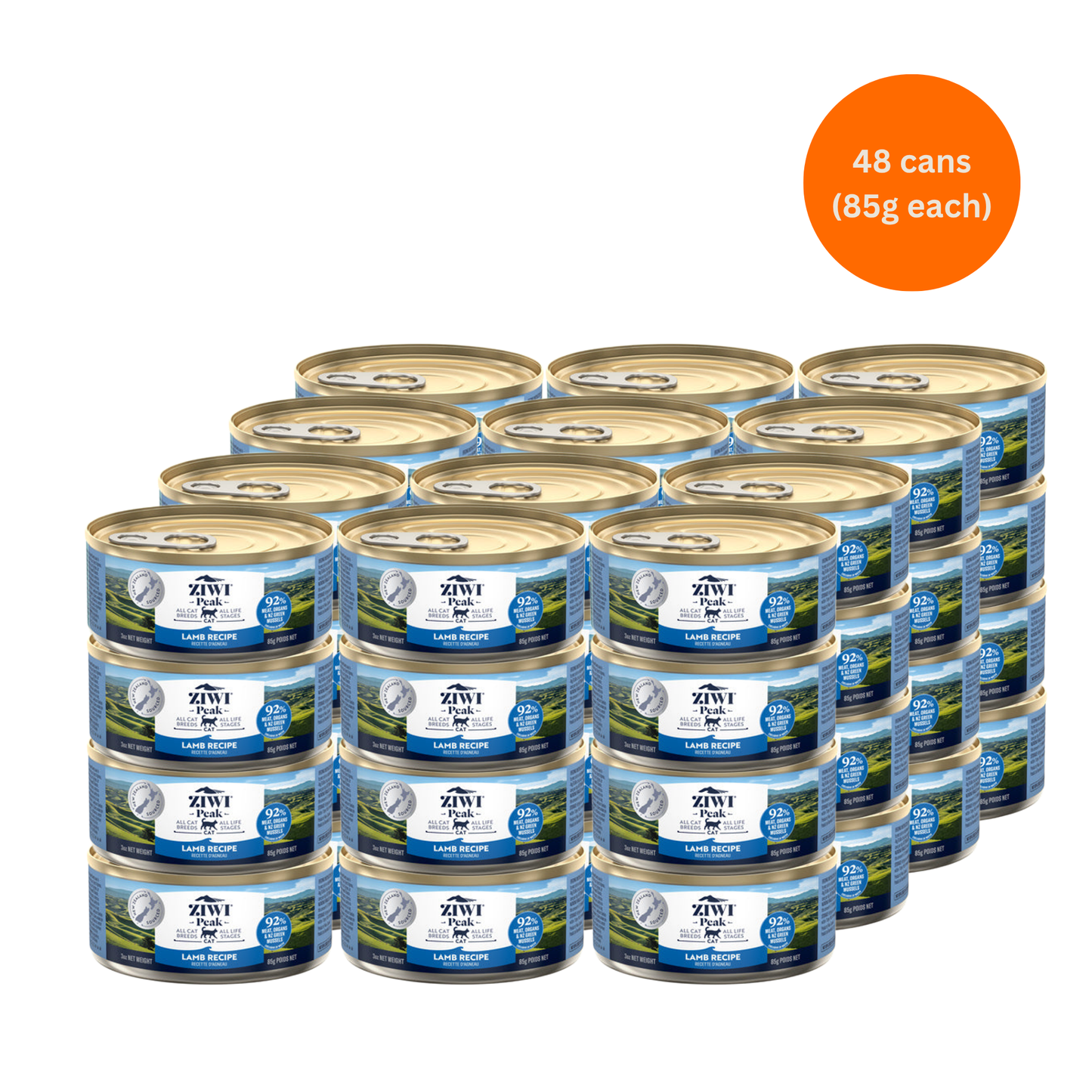 ziwi peak lamb wet cat food 85g x 48 premium grain free