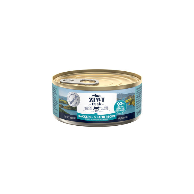 ziwi peak mackerel and lamb wet cat food 85g x 24