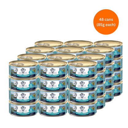 ziwi peak mackerel and lamb wet cat food 85g x 48 premium grain free