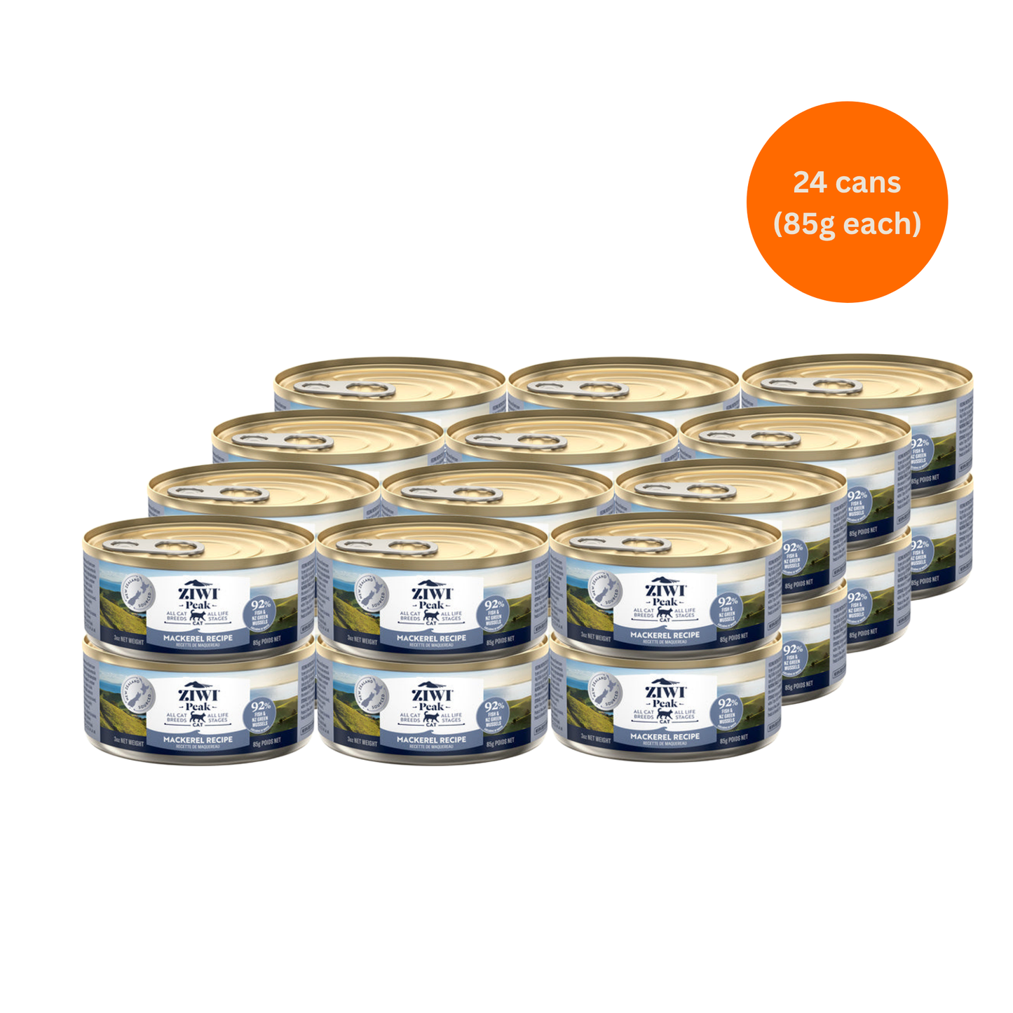 ziwi peak mackerel and lamb wet cat food 85g x 24 premium grain free