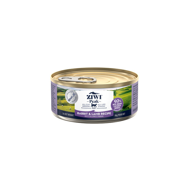 ziwi peak rabbit and lamb wet cat food 85g x 24 premium
