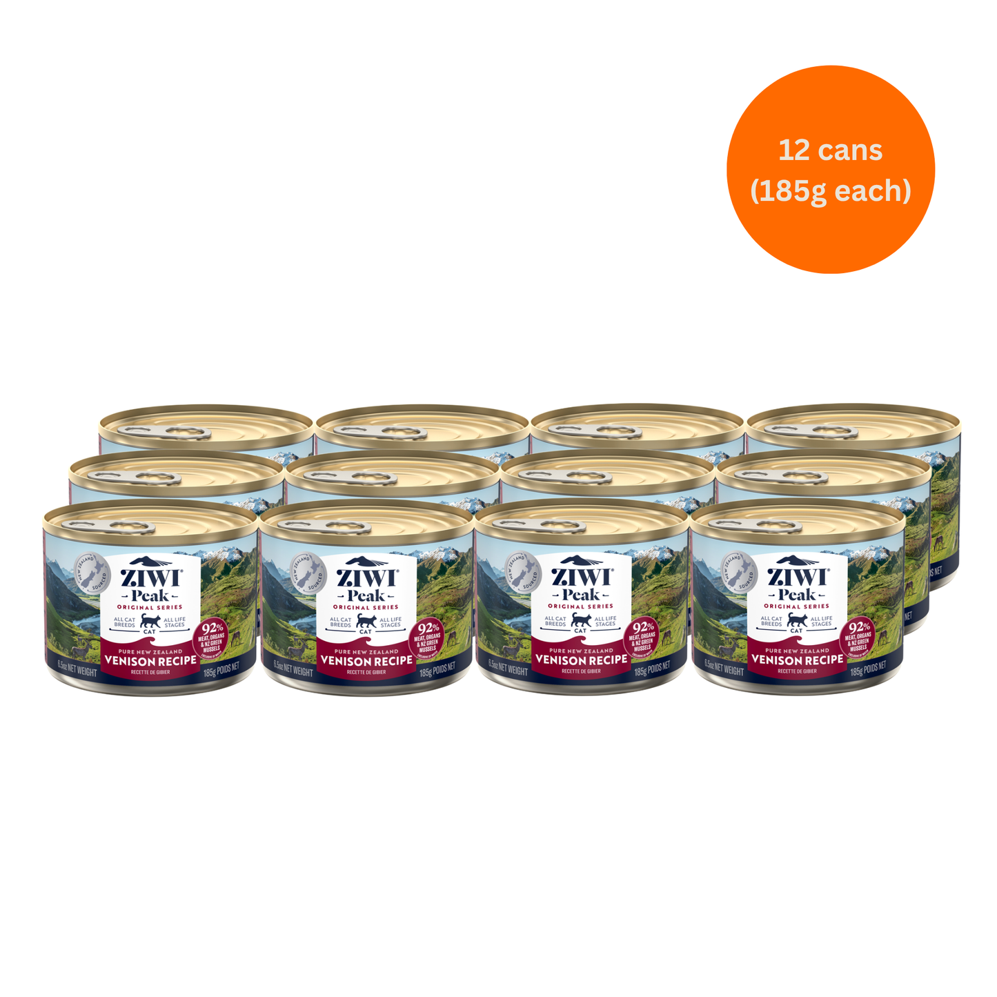ziwi peak venison wet cat food 185g x 12 premium grain free