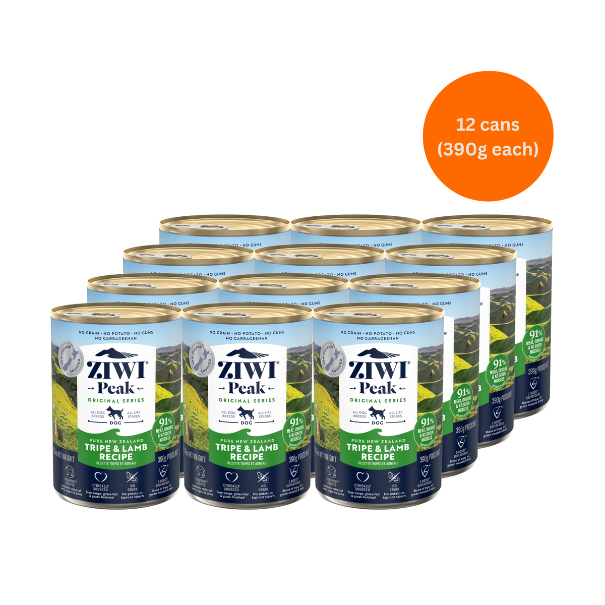 ZIWI Peak Tripe & Lamb Wet Dog Food 170g Grain-Free